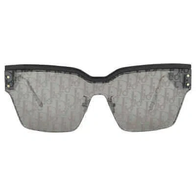 Pre-owned Dior Smoke Mirror Logo Shield Ladies Sunglasses Club M4u 10a8 Cd40090u 01c In Gray