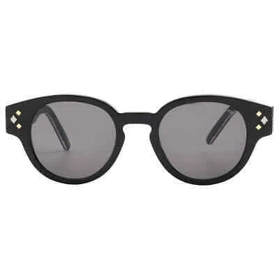 Pre-owned Dior Smoke Oval Men's Sunglasses Cd Diamond R2i 10a0 Dm40110i 01a 48 In Gray