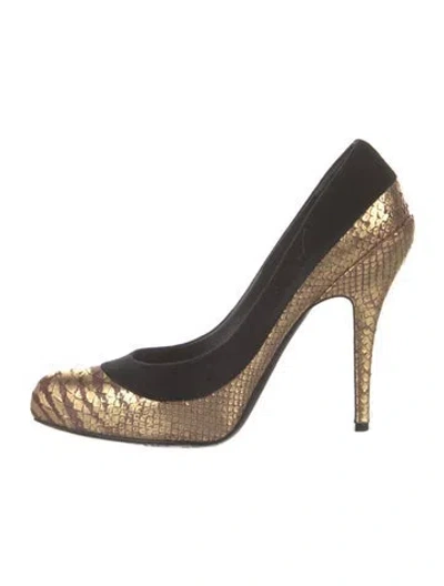 Pre-owned Dior Snakeskin Animal Print Pumps