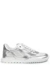 Dior Metallic Leather Sneaker In Silver