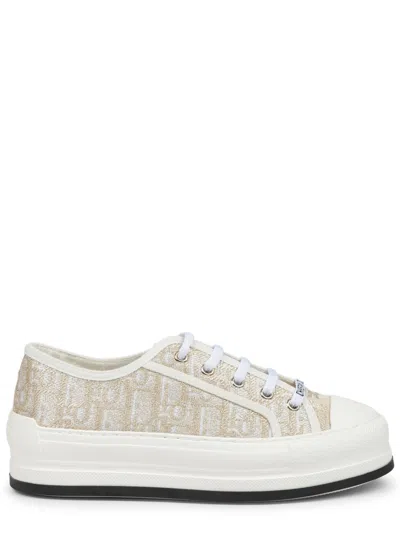 Dior Sneaker Con Motivo Logo In Metallic