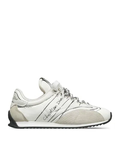 Dior D-sketch Sneakers In White