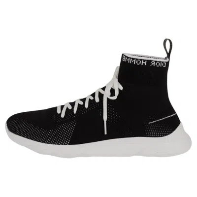Pre-owned Dior Sock B21 High Top Sneakers In Black