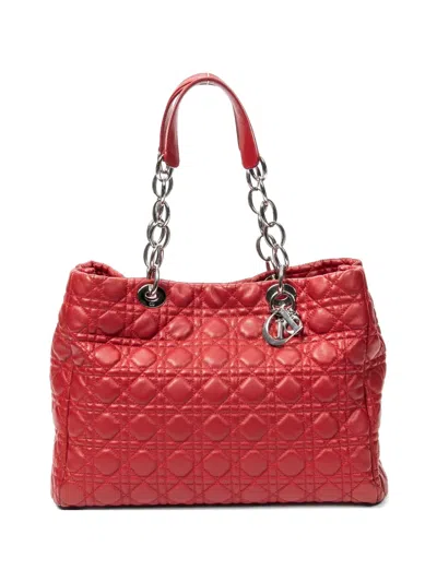 Pre-owned Dior Soft Shopping Tote Bag In Red