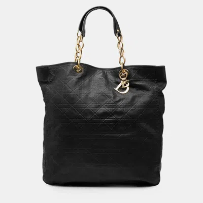 Pre-owned Dior Soft Shopping Tote In Black