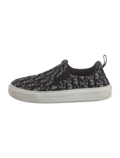 Pre-owned Dior Solar Slip-on Sneakers In Black