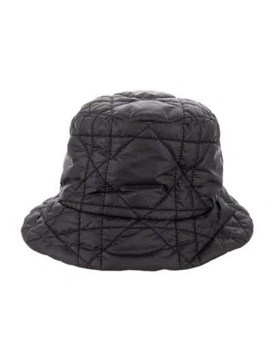 Pre-owned Dior Solid Bucket Hat In Black