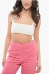 Dior Solid Color Bra Top With Logoed Straps