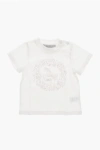 Dior Solid Color Crew-neck T-shirt With Unicorn Print In White