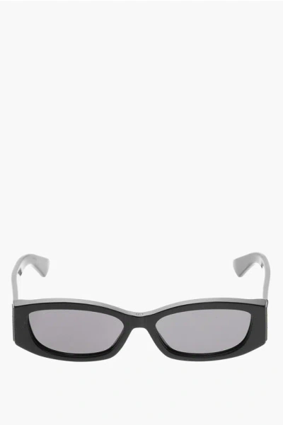 Dior Solid Color Graphique S1i Sunglasses With Rectangular Fr In Black