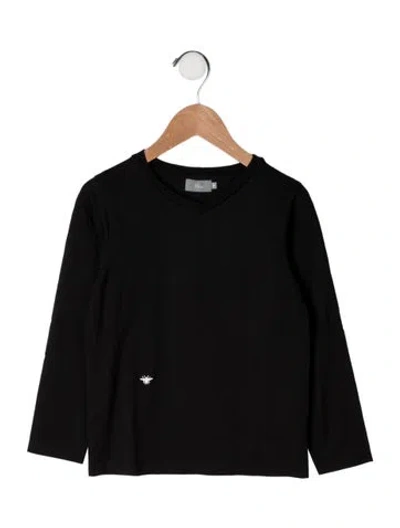 Pre-owned Dior Kids' Solid Long Sleeve Top In Black