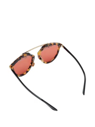 Pre-owned Dior Soreal California Edition Pilot-frame Sunglasses In Brown