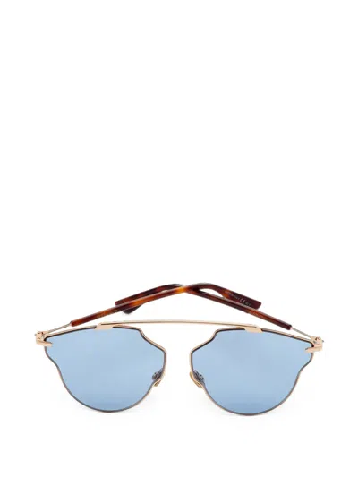 Pre-owned Dior Sorealpop Geometric-frame Sunglasses In Gold
