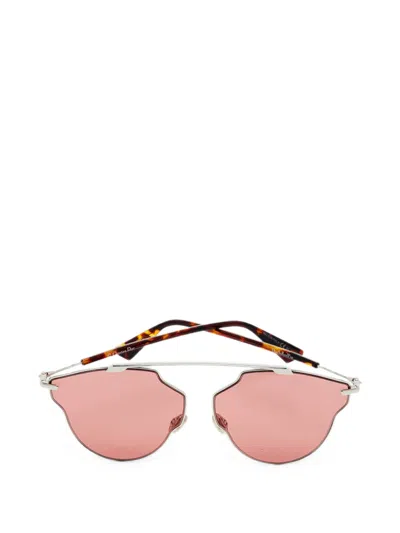 Pre-owned Dior Sorealpop Pilot Sunglasses In Silver