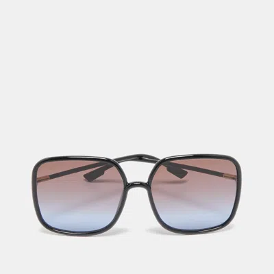 Pre-owned Dior Sostellaire S1u Oversized Sunglasses In Black