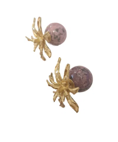 Dior Spherical Earrings In Gold