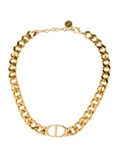 Pre-owned Dior Spiked 30 Montaigne Choker Necklace, 15.5" In Multi