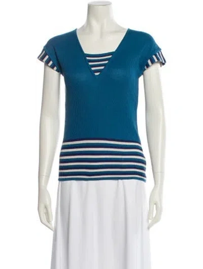 Pre-owned Dior Sport Striped Top In Blue