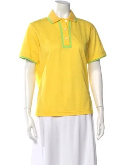 Pre-owned Dior Sports Short Sleeve Polo In Yellow
