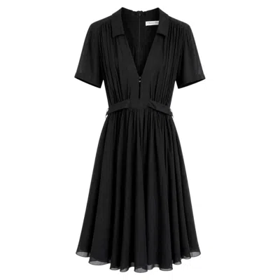 Pre-owned Dior Spring 2021 Black Silk Tea Dress Nwt £4k Retail Fr42/uk14