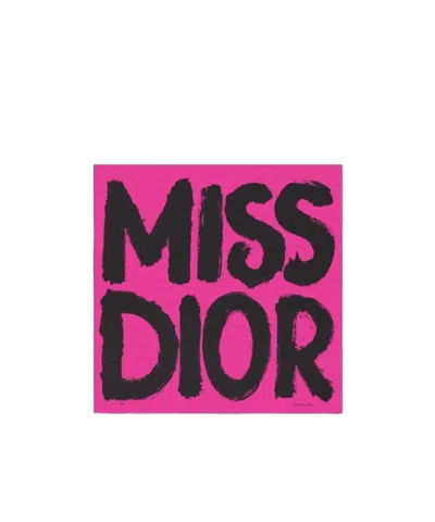 Dior Square 90 Graffiti Scarf In Pink