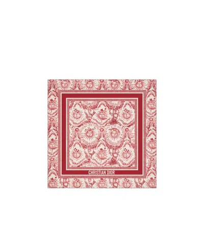 Dior Square 90 Toile De Jouy Soleil Scarf In Pink