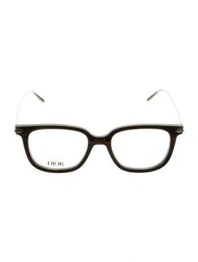 Pre-owned Dior Square Eyeglasses In Black