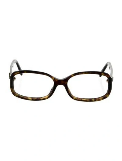 Pre-owned Dior Square Eyeglasses In Brown