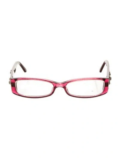 Pre-owned Dior Square Eyeglasses In Burgundy