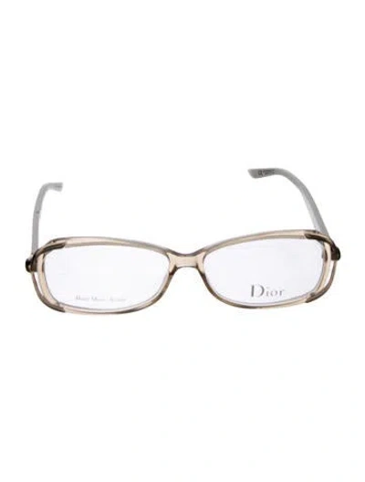 Pre-owned Dior Square Eyeglasses In Gold