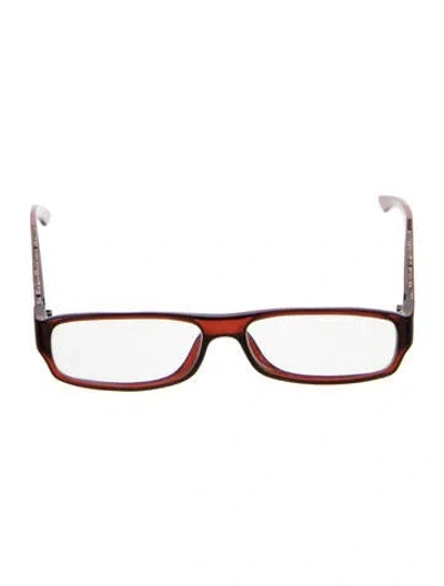 Pre-owned Dior Square Eyeglasses In Red