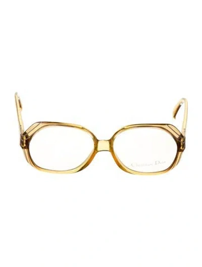 Pre-owned Dior Square Eyeglasses In Yellow