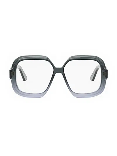 Dior Square Frame Glasses In Gray