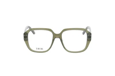 Dior Square Frame Glasses In Gray
