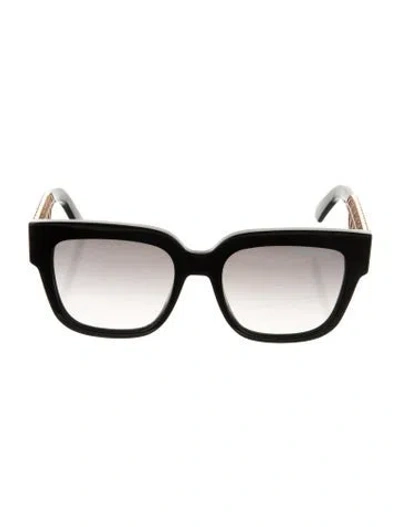 Pre-owned Dior Square Gradient Sunglasses In Black