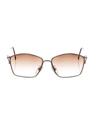 Pre-owned Dior Square Gradient Sunglasses In Gold