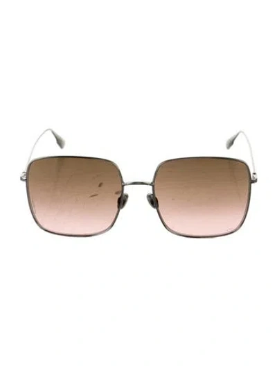 Pre-owned Dior Square Gradient Sunglasses In Silver