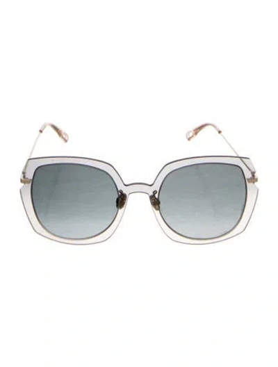 Pre-owned Dior Square Mirrored Sunglasses In Gray