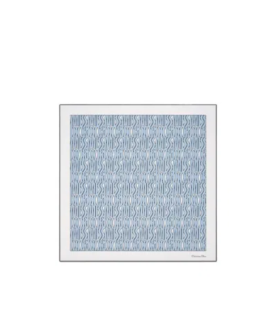 Dior Square Miss  Scarf In Blue