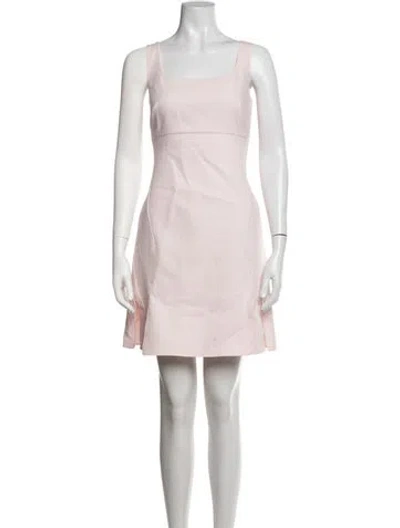 Pre-owned Dior Square Neckline Mini Dress In Pink