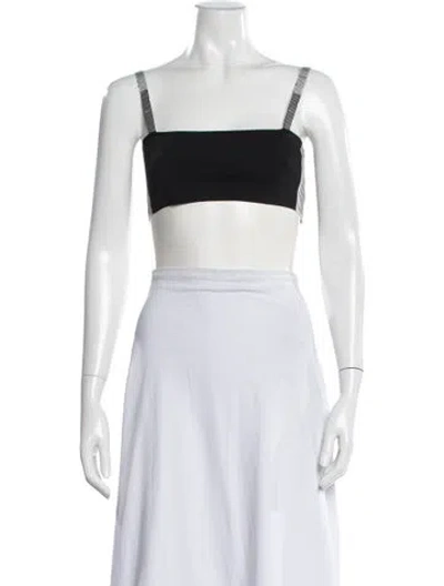 Pre-owned Dior Square Neckline Sleeveless Crop Top In Black