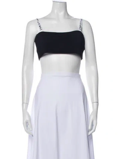 Pre-owned Dior Square Neckline Sleeveless Crop Top In White