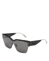 Dior Club M4u Sunglasses In Black/gray Mirrored Solid