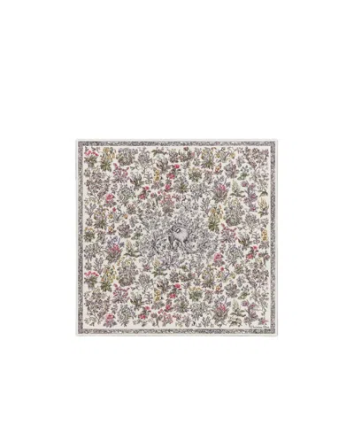 Dior Square Silk Scarf In Gray