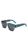 Dior Men's Cd Diamond S2i 54mm Geometric Sunglasses In Blue/gray Solid