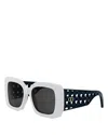 Dior S1i Square Sunglasses, 54mm In White/smoke
