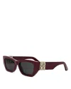Dior Miss S1i 55mm Square Sunglasses In Burgundy