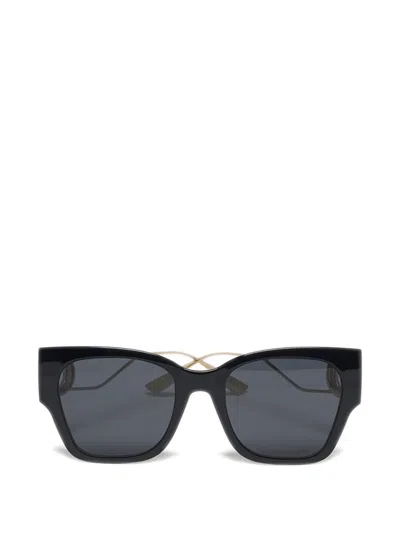 Pre-owned Dior Square Sunglasses In Black
