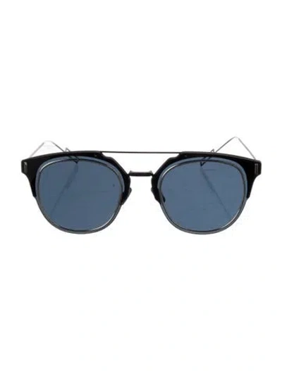 Pre-owned Dior Square Tinted Sunglasses In Blue
