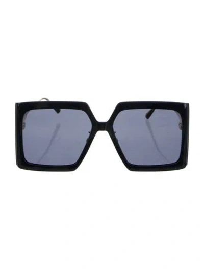 Pre-owned Dior Square Tinted Sunglasses In Blue